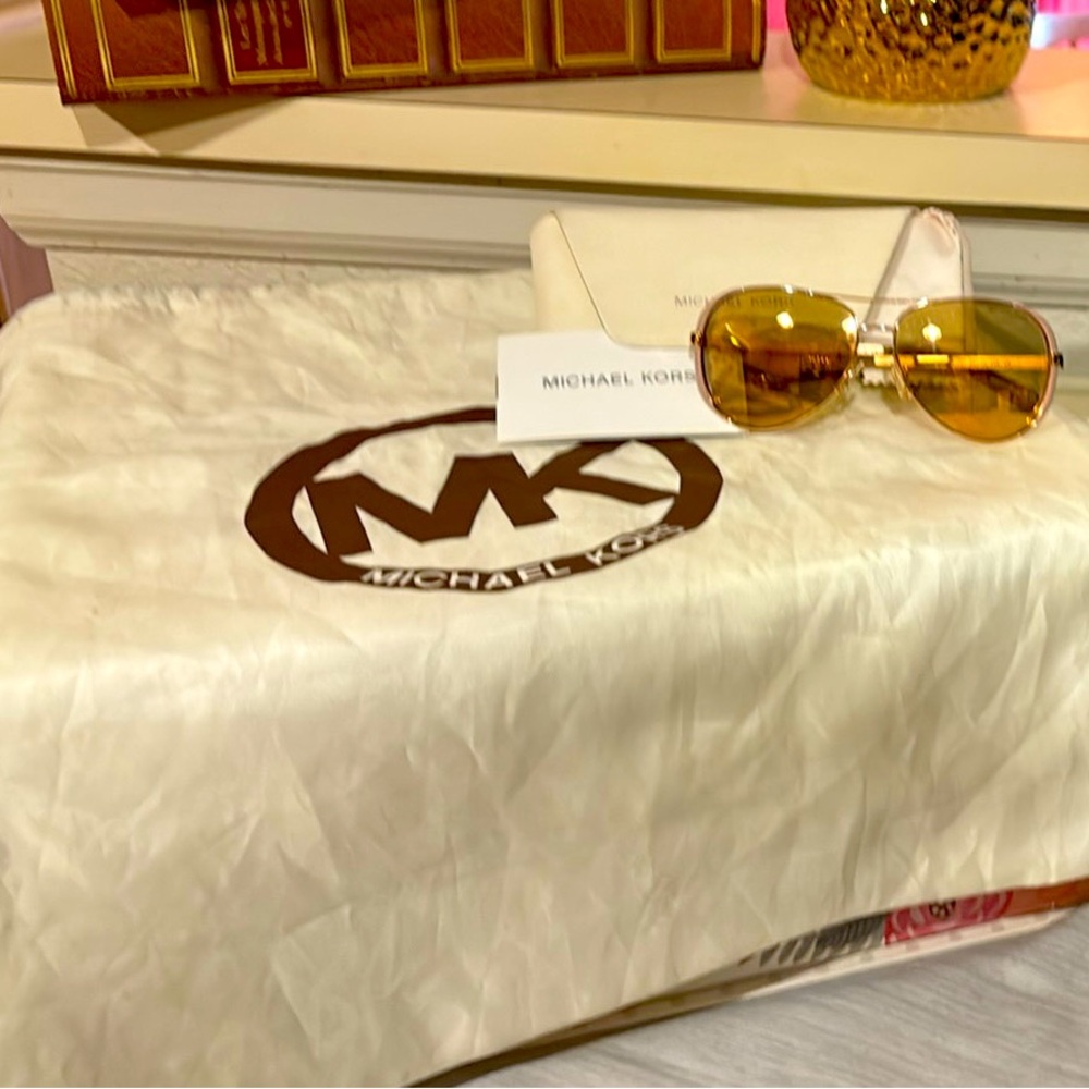 Michael Kors sunglasses with case and cleaning cloth